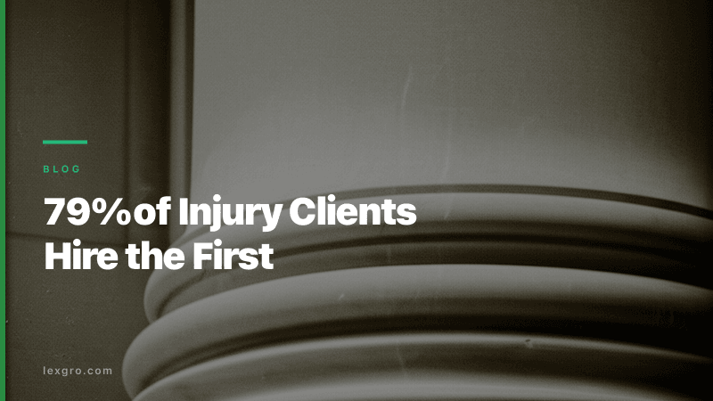 79% of Injury Clients Hire the First to Respond