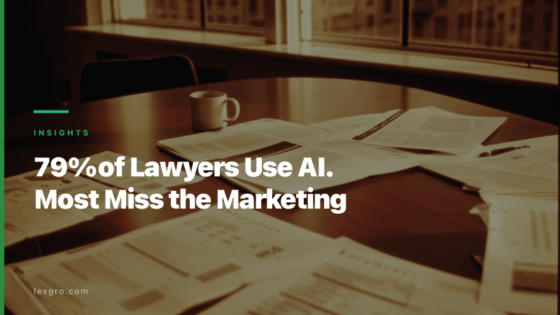 79% of Lawyers Use AI. Most Miss the Marketing ROI.