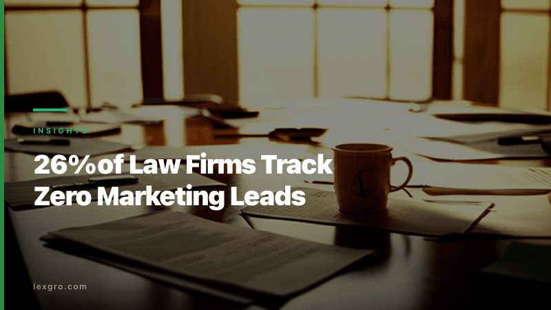 26% of Law Firms Track Zero Leads