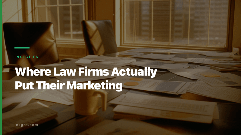 Where Law Firms Put Their Marketing Budget